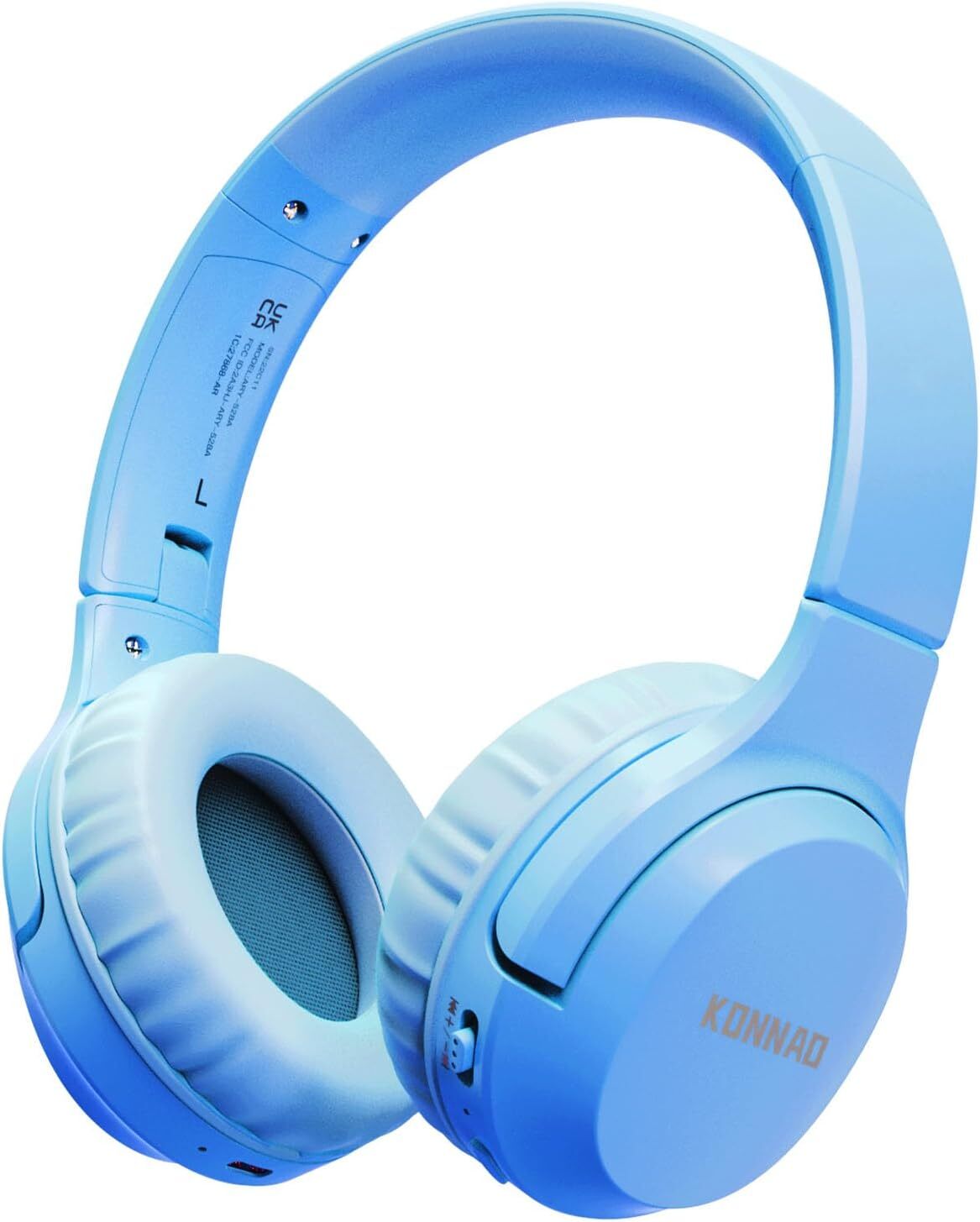 Detské bezdrôtové slúchadlá 60H, skladacie slúchadlá na uši s mikrofónom, obmedzovač hlasitosti 85 dB/94 dB, bezdrôtové slúchadlá cez uši pre deti