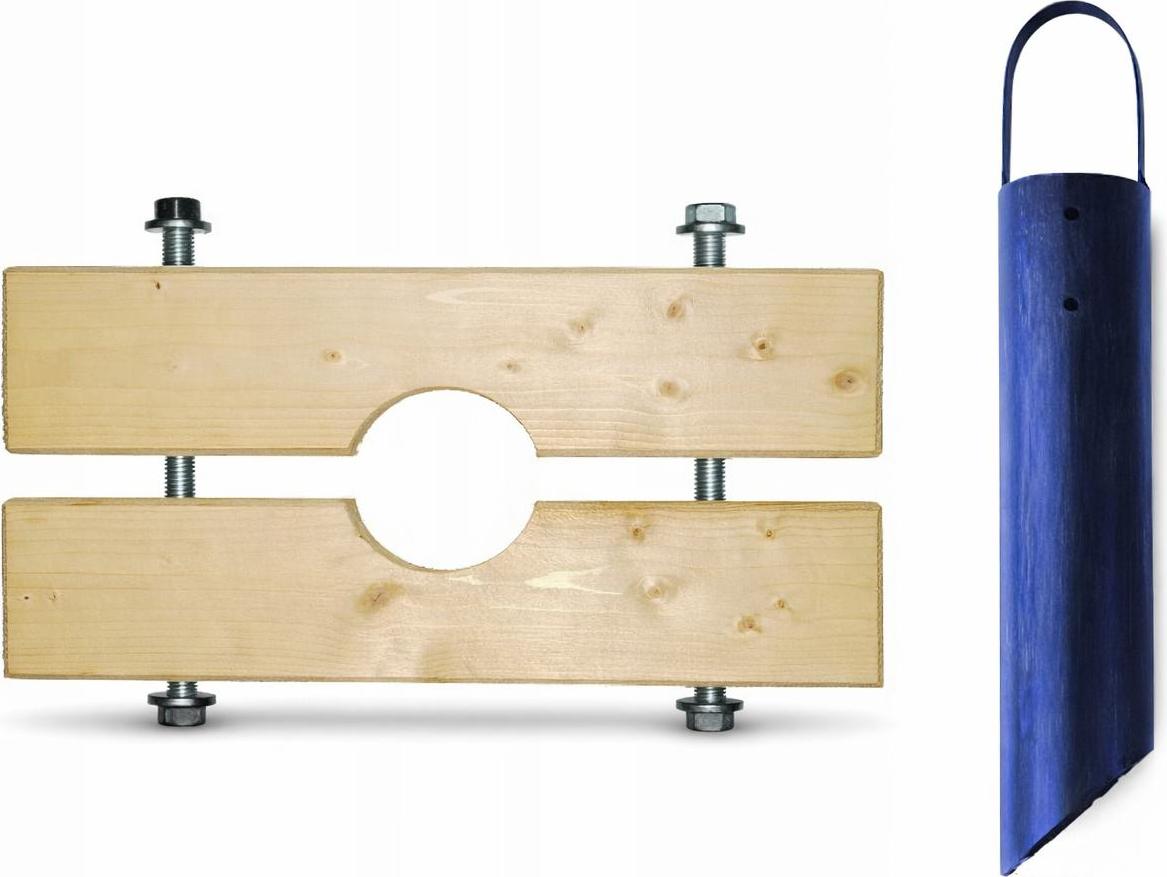 Unbranded Brunnenbohrer Set 108 mm + Holz-Klemmhalter 125 mm – manuelles Brunnenbau Set