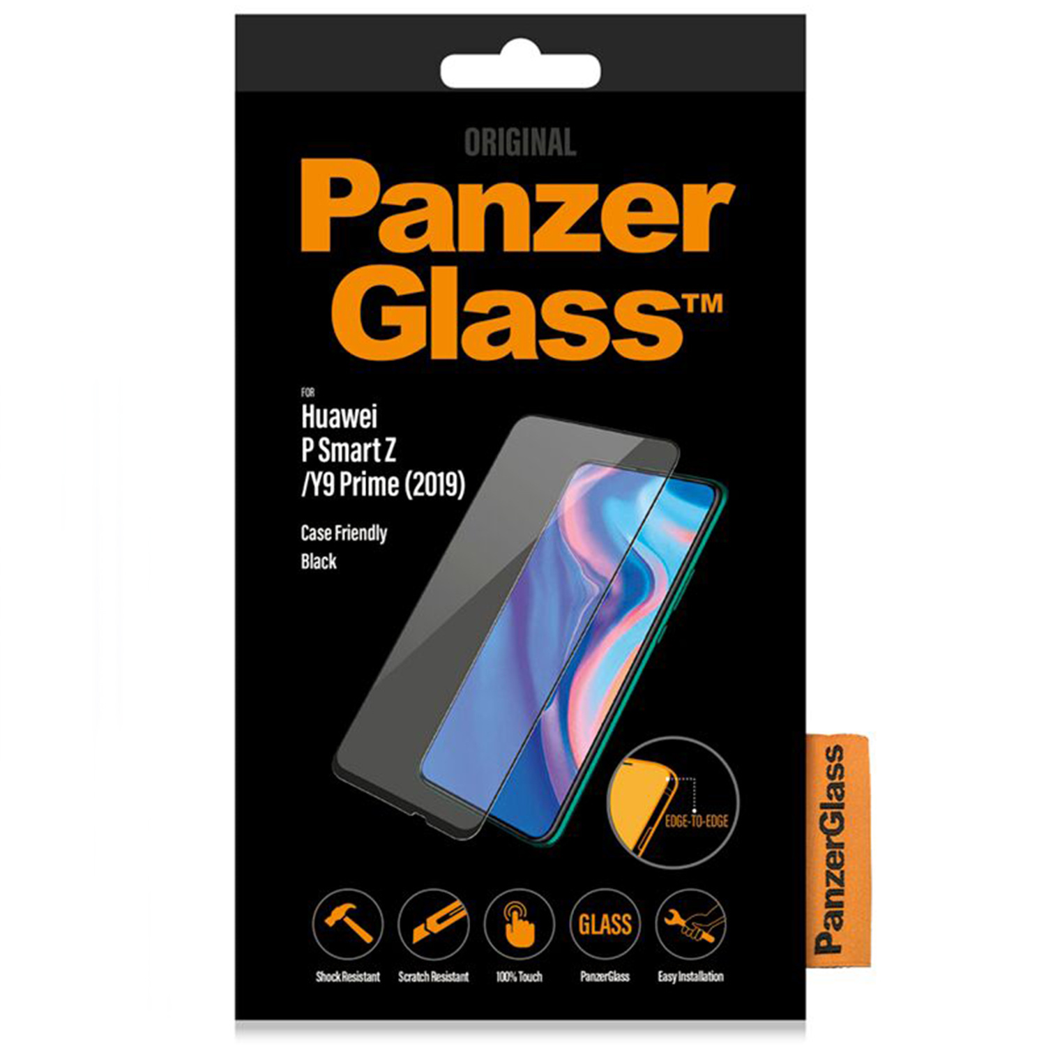 PanzerGlass 5350, Huawei, Huawei - P Smart Z, Huawei - Y9 Prime, Suché aplikovanie, Odolné proti poškriabaniu, Odolný proti nárazom, Priehľadná, 1 kusov
