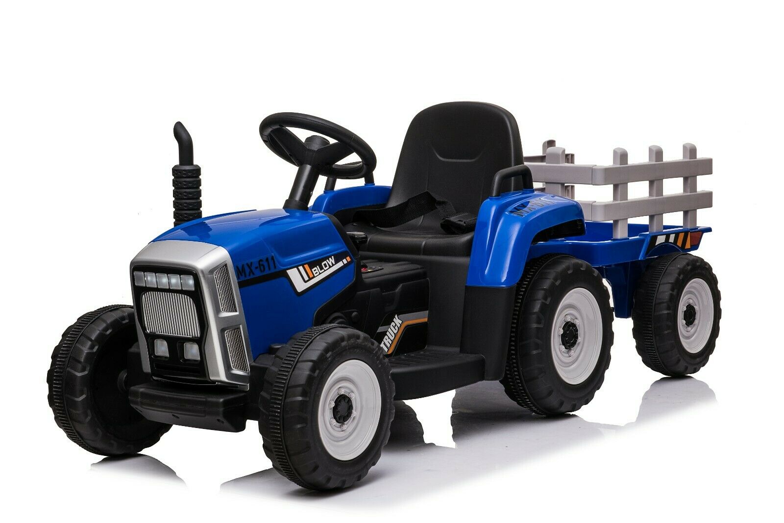 Huanzhi Toys traktor mit Anhänger Jungen 47 cm blau/grün 