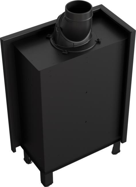 Inteligentný oceľový krb KRATKI LUCY SLIM ľavý 8 kW Ø 160 MSK