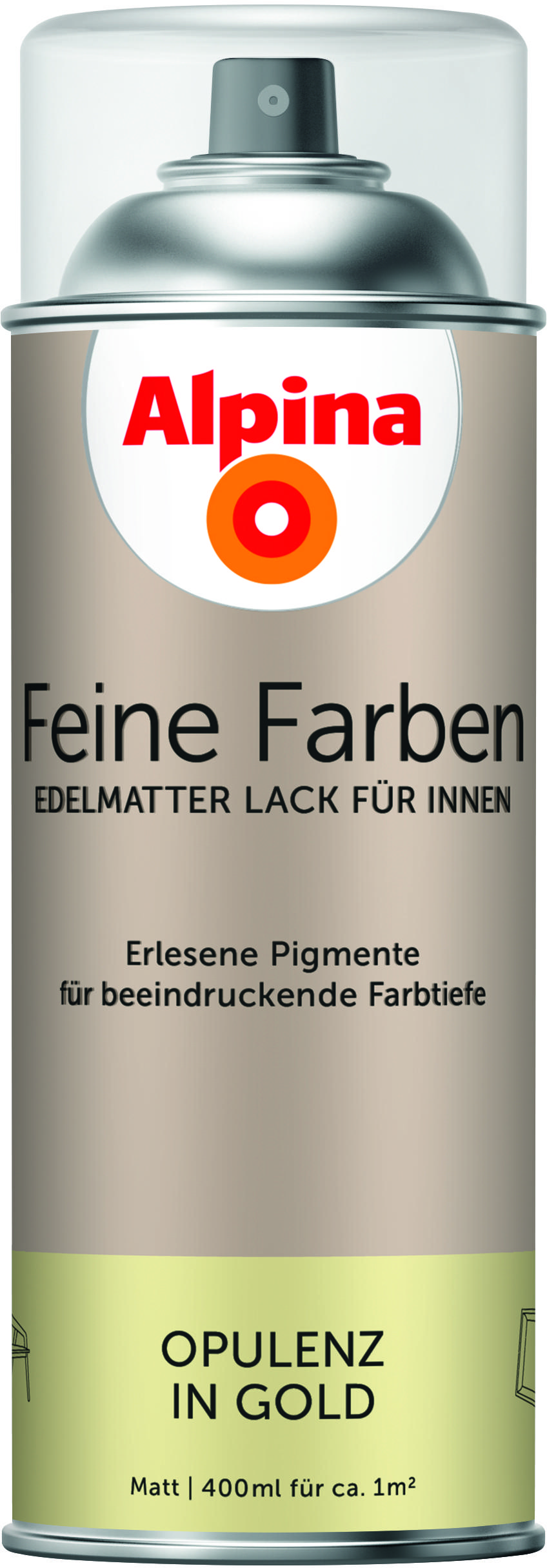 Alpina Feine Farben Sprühlack Opulenz in Gold 400 ml 983714