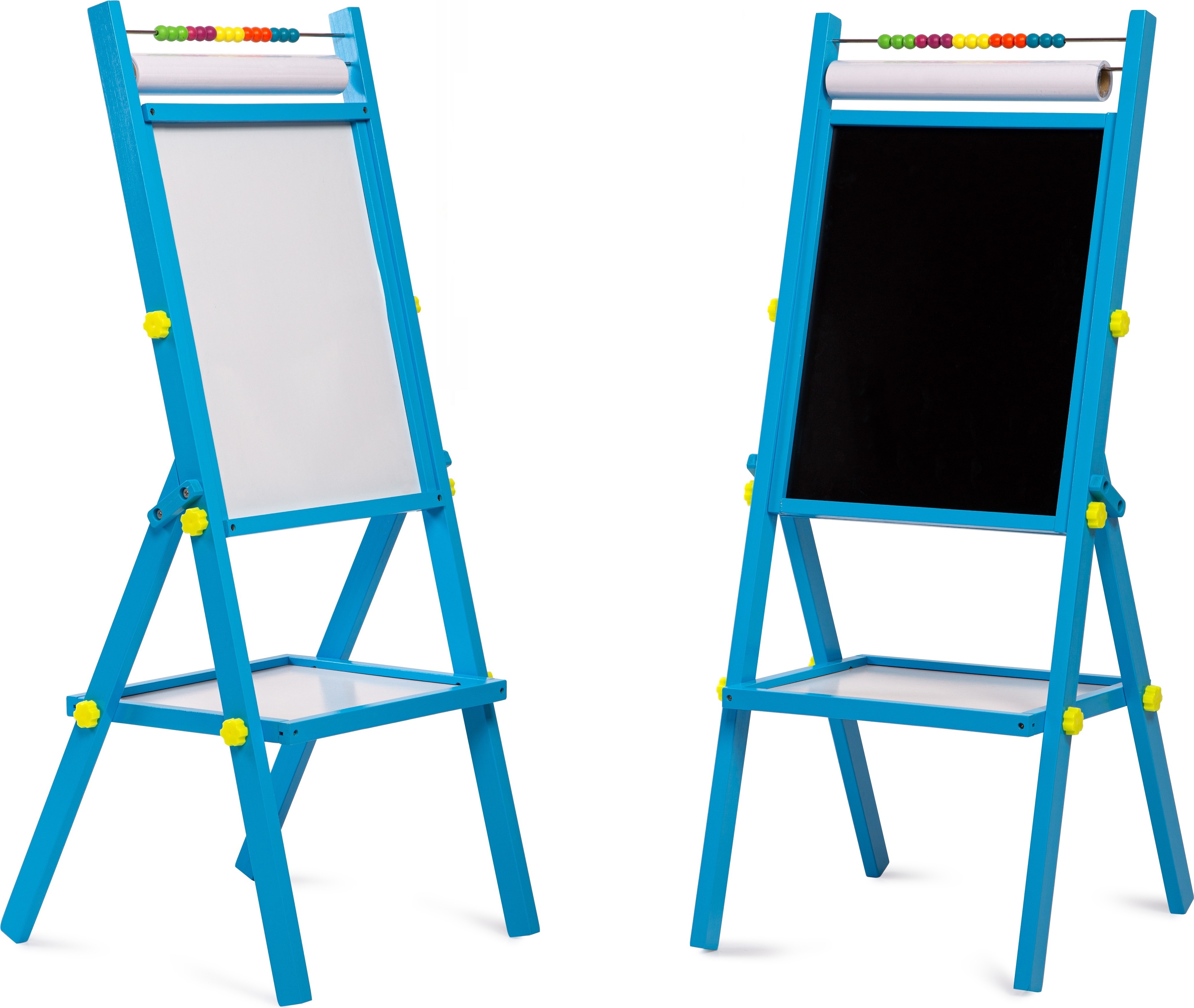 AZZAP DREHKINDERTAFEL LEO BLAU Kindertafel Schreibtafel Maltafel Magnetafel Standtafel Kreidetafel Papierrolle Abakus LEO-B