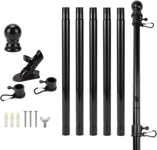 OEM Flaggenhalter - Metallischer Flaggenmast 1,8 m - 360-Grad drehbare Ringe 2026