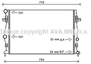 PRASCO VNA2343 Kühler Wasserkühler Motorkühler für VW Golf VII Schrägheck (5G1, BQ1, BE1, BE2) Golf VII Variant (BA5, BV5) Golf Sportsvan (AM1, AN1)