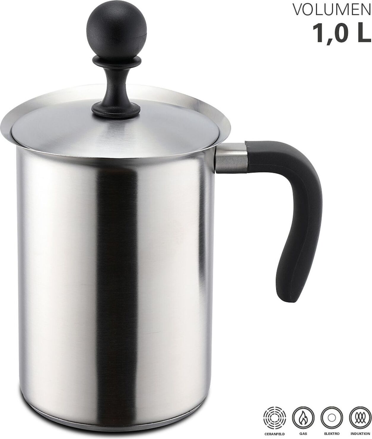 Gravidus Edelstahl Milchaufschäumer 1000ml g-12612
