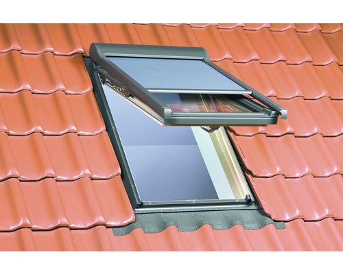 Netzmarkise FAKRO AMZ Z-Wave graphitgrau elektrisch 55x78 cm (01) AMZBAAA09001