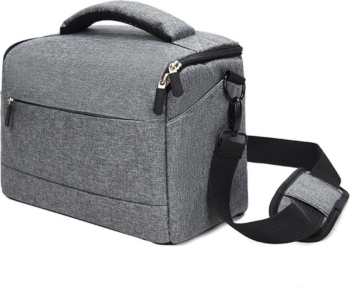 Somstyle DSLR-Kameratasche – Universell – Spiegelreflexkamera-Schultertasche – Mit wasserdichter Regenhaube – Fototasche – Hellgrau