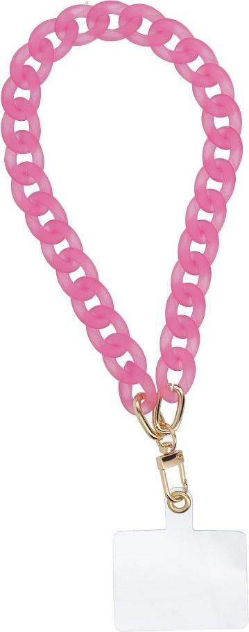PANAMA Šnúrka na telefón, prívesok na telefón / dĺžka šnúrky 40 cm (20 cm v pútku) / na zápästie - ružová