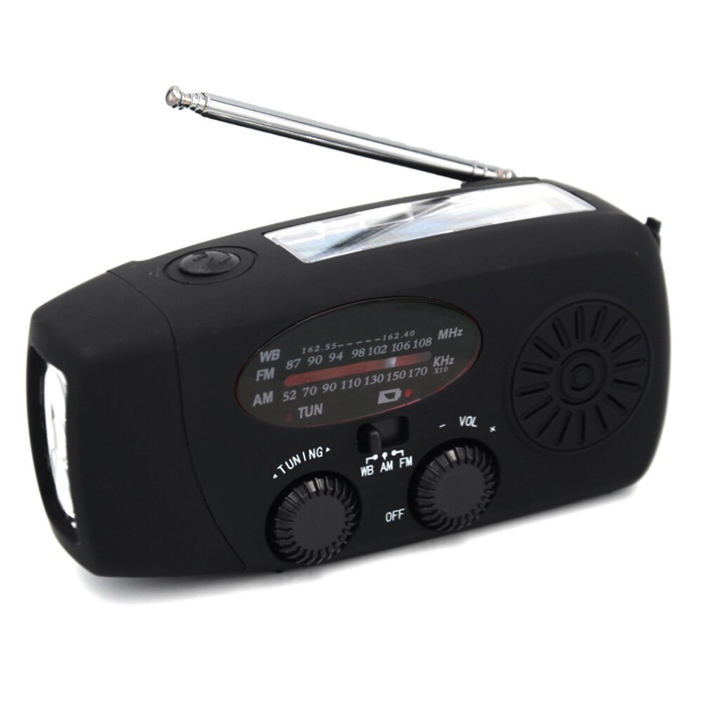 ANTCOOL 2000mAh Notfall Solar Handkurbel AM FM NOAA Wetter Radio LED Licht USB Ladegerät Outdoor