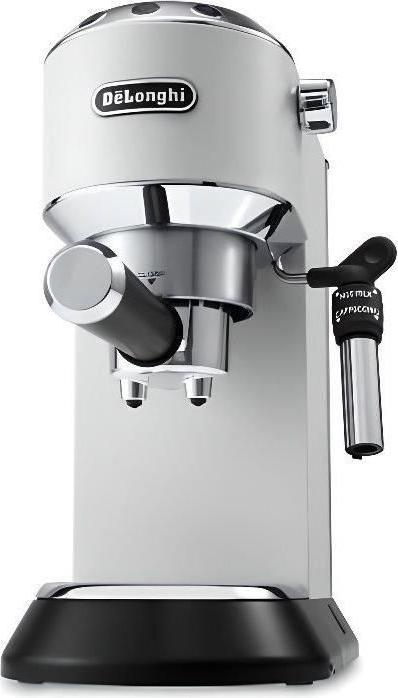 Espresso stroj, DELONGHI EC 685.W Dedica Style, 15 barov, 1 l, systém na cappuccino, biela farba