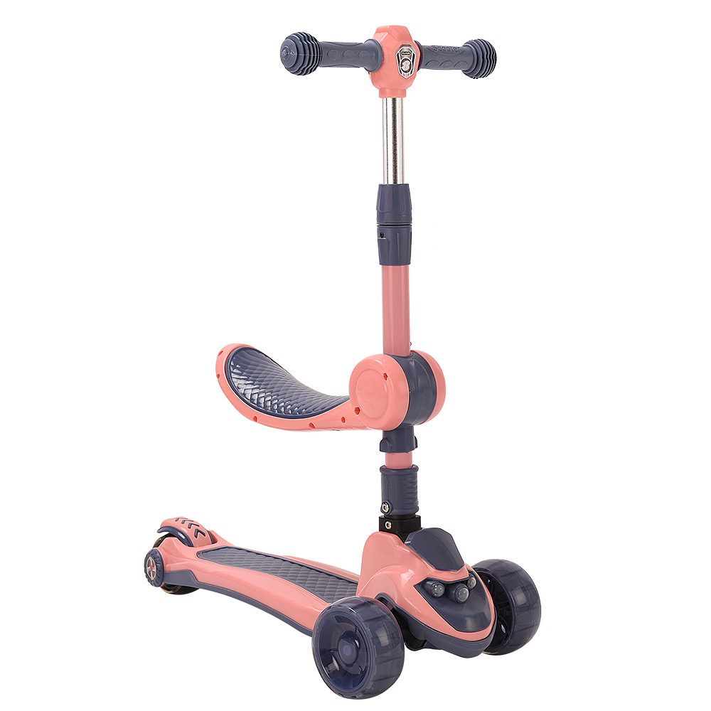 Kinder Scooter Kick Roller mit 3 Rädern und LED Reifen + Handbremse -  Toys-Trend