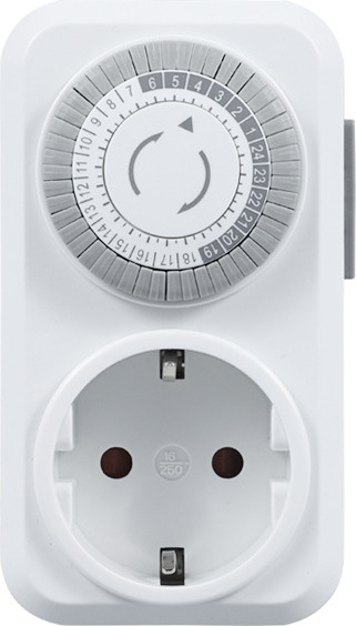 INF Timer-Steckdose, steckbarer mechanischer Timer, Energieeinsparung 30 Minuten bis 24 Stunden 302150