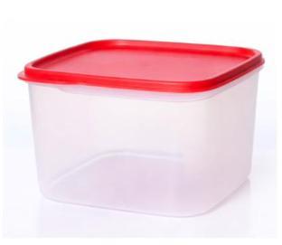 TUPPERWARE Eidgenosse 2,5 L weiß rot Quadratisch Vorrat Modular