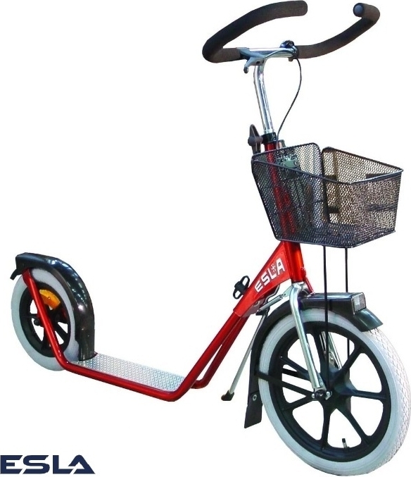 Kolobežka Esla 4100 Red + malý košík