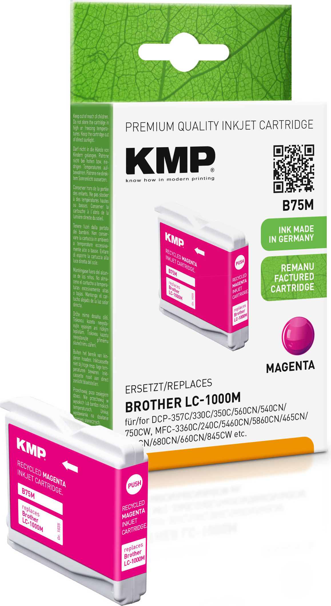 KMP B75M, Purpurová, 5,4 ml, 1 kusov, 400 strany, Balenie po jednom kuse