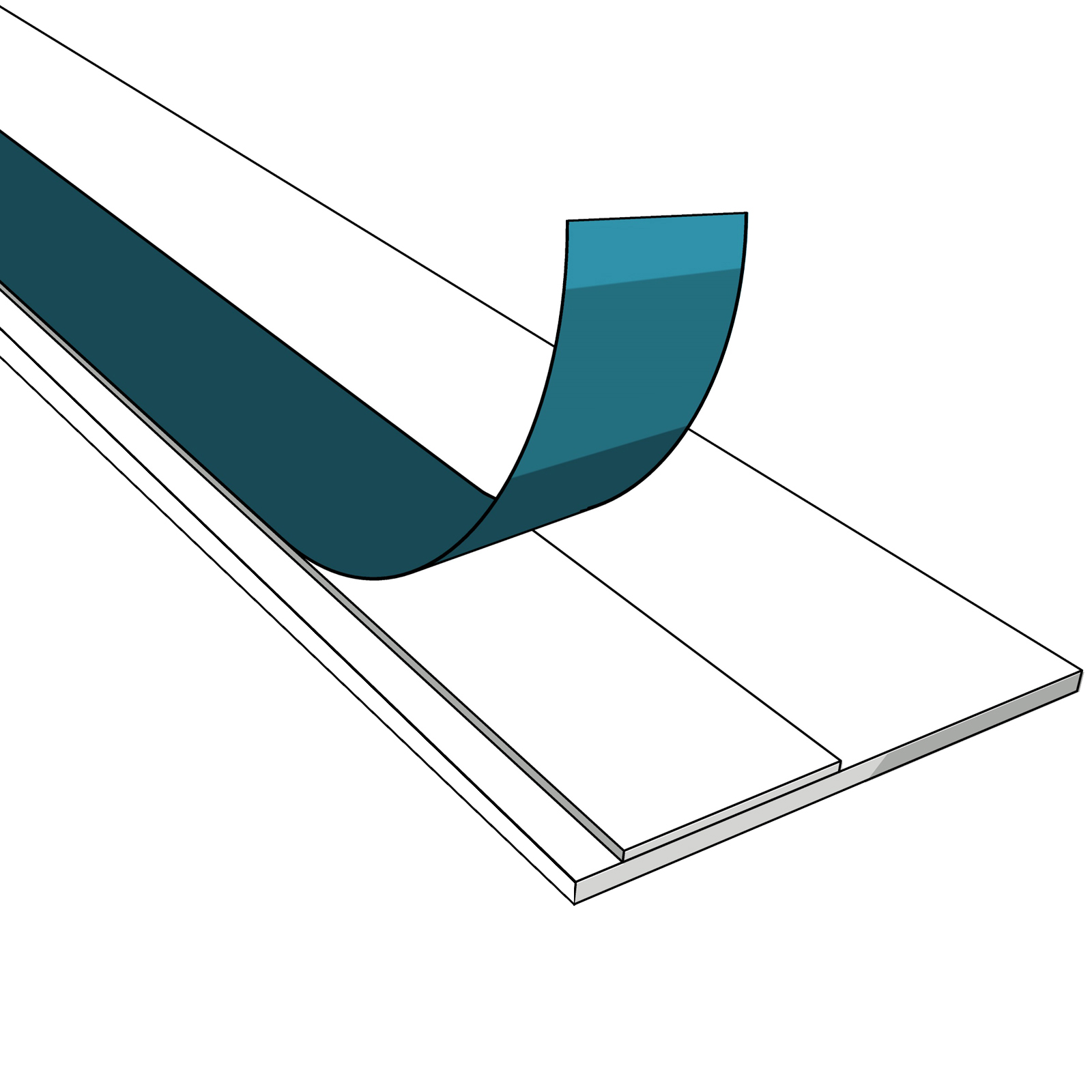 100 mm "3,82€/m" Flachleiste PVC Kunststoff Profil Abdeckleisten Flach Fenster 
