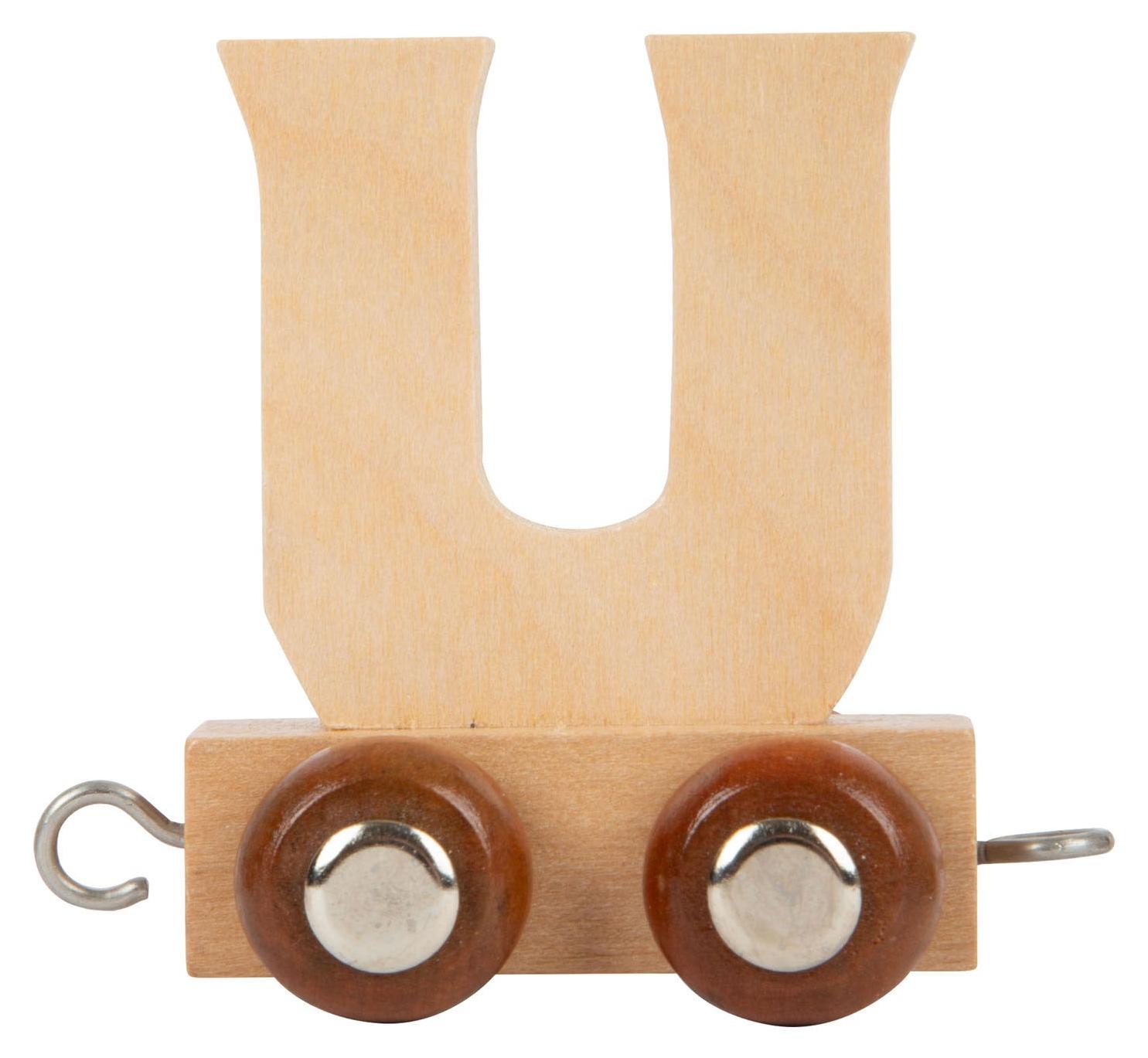 Small Foot Holz Buchstaben Zug Buchstabe U - 12 Stück Spielzeug Zug