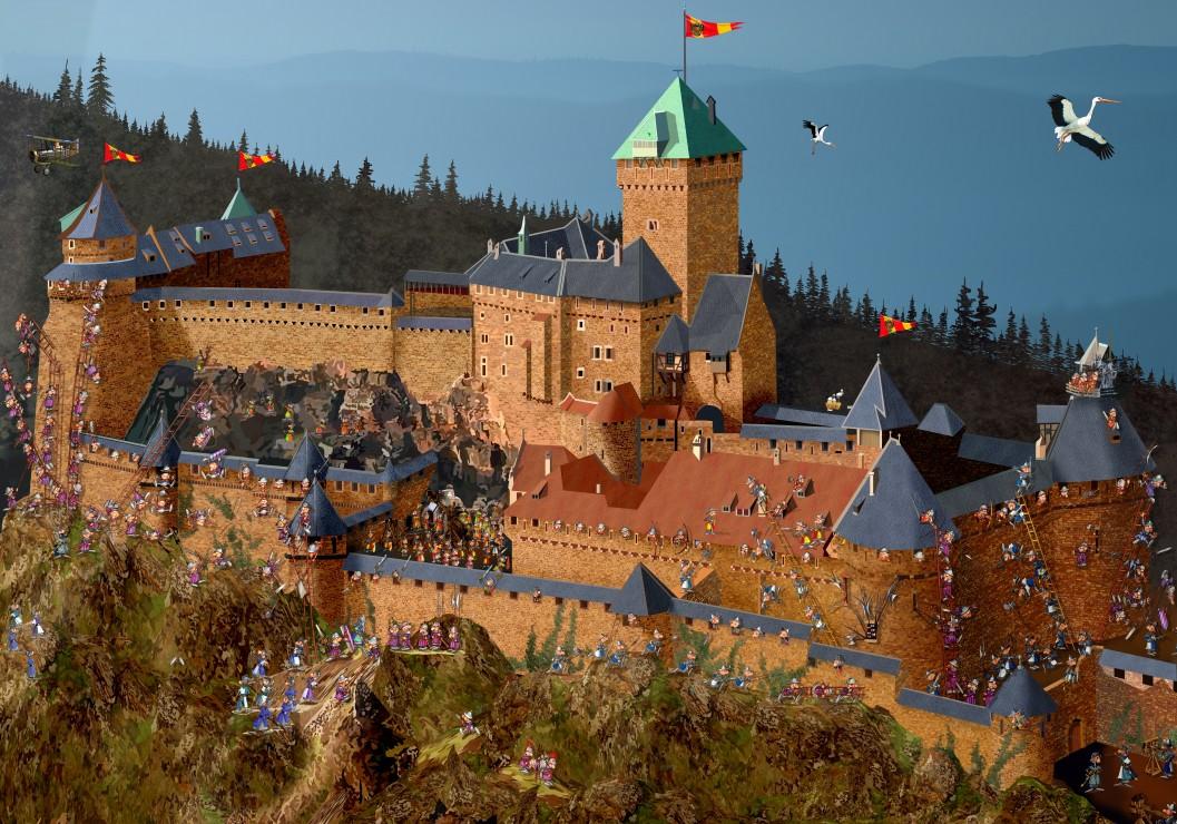 Grafika Puzzle Haut-Koenigsbourg Schloss - 1000 Teile Jigsaw 33308