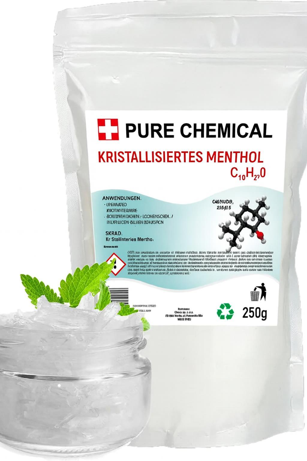 PURE_CHEMICAL PURE CHEMICAL | Mentholkristalle | für Sauna | Kristalle | 250 g DOYPACK MENTOL 250 GR