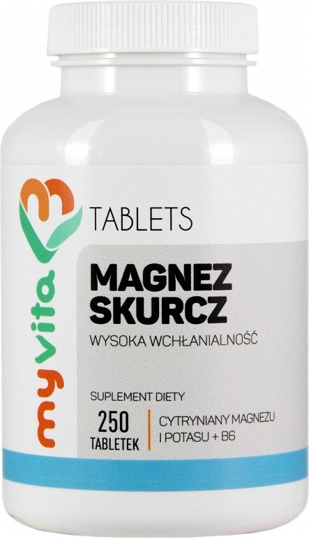 MyVita Magnesium-Kontraktion 250 Tabletten - Magnesium + Kalium + Vitamin B6
