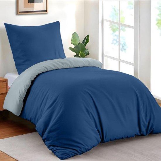 OEM Deken-Set 135x200 cm, 100% Microvezel, 2er-Pack, Chemiefrei, Donkerblauw/Blauwgrijs 2026