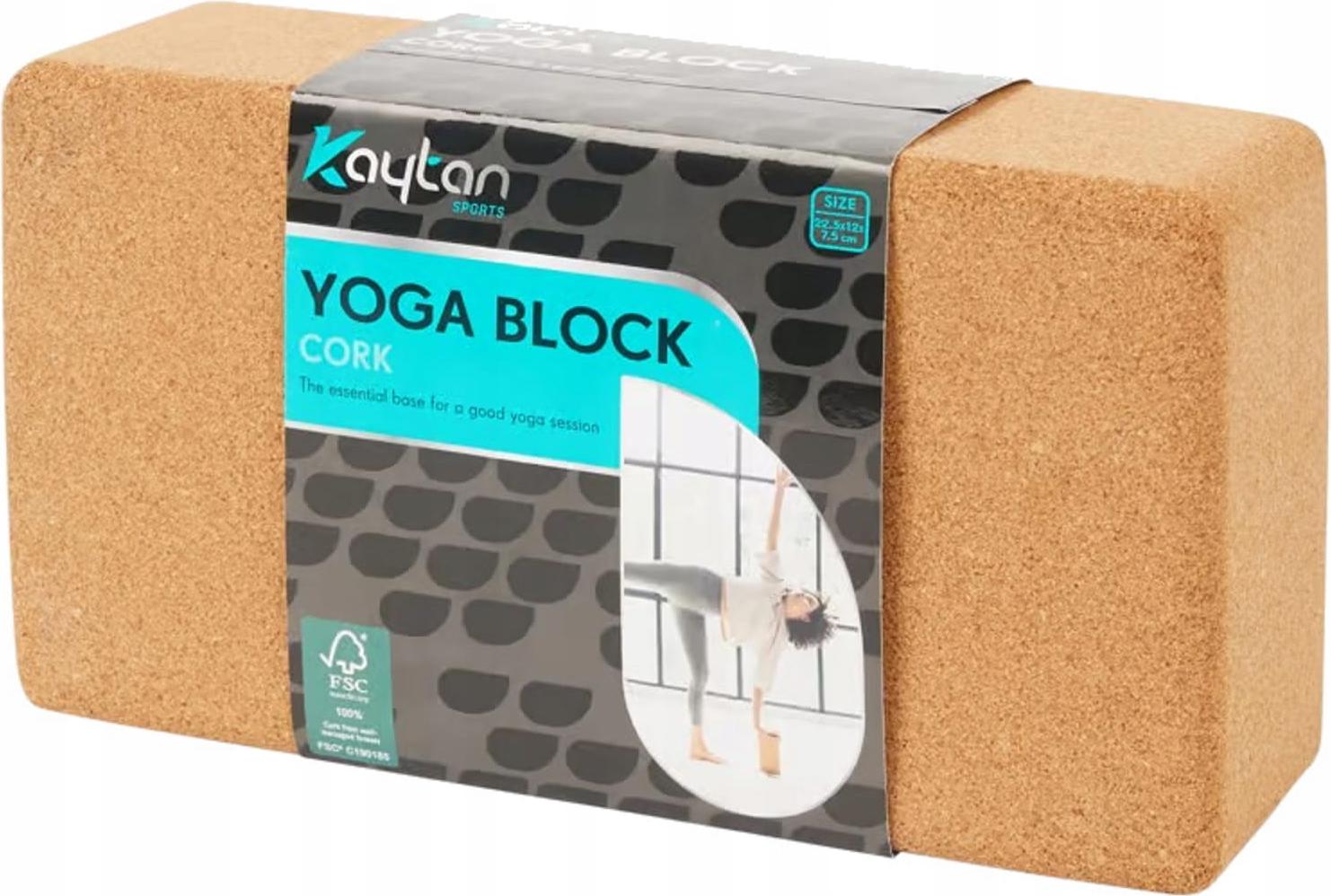 Kaytan Yoga Block yogablock Cork Natur Yogaklotz Fitness Pilates Meditation 2308043