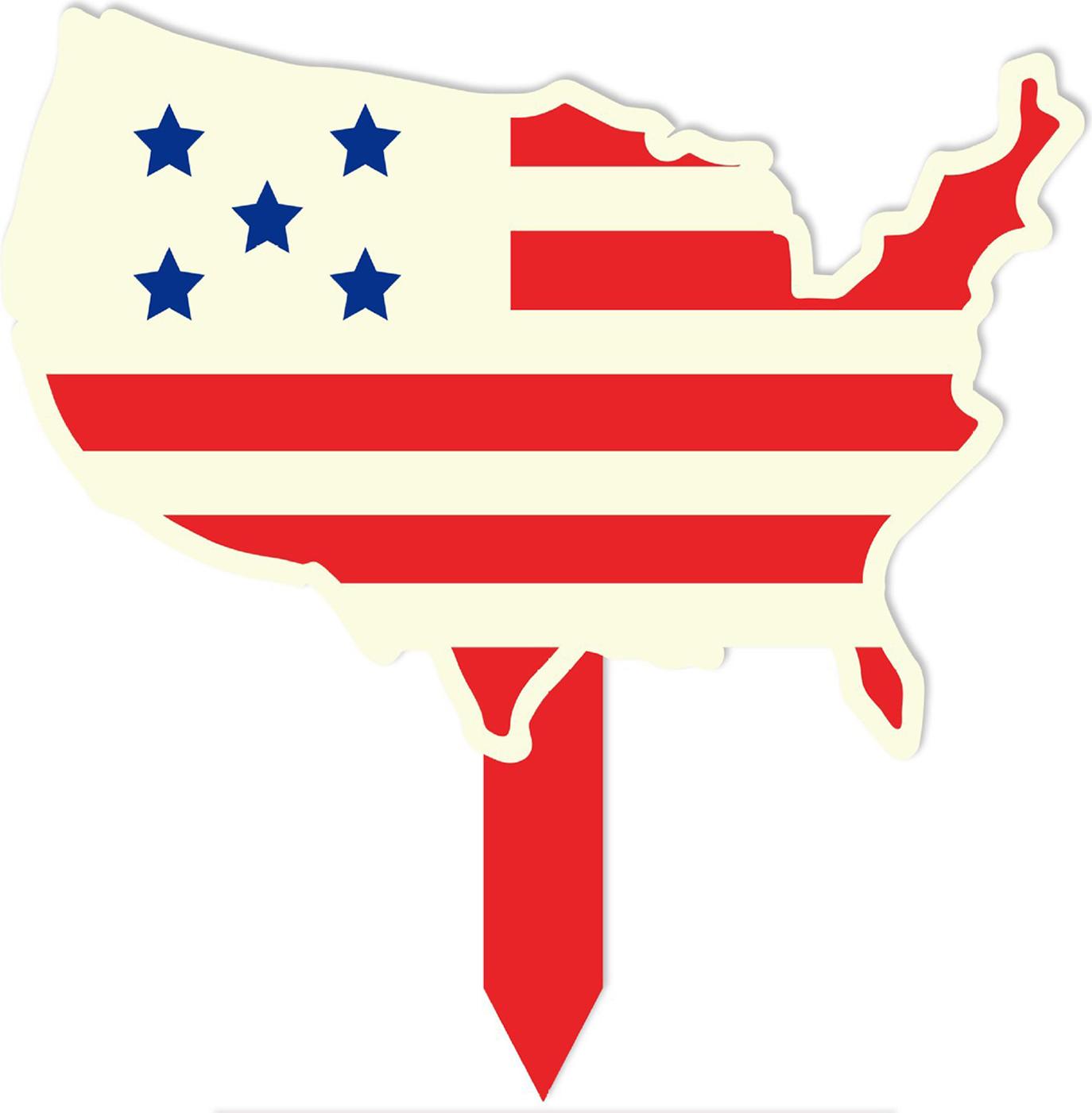 Hdvery Patriotischer Gartenstecker im amerikanischen Stil, Außenstecker, 4. Juli, Feiertagsdekor für Zuhause, Unabhängigkeitstag, Hof, Rasendekoration 4433607@Hdvery