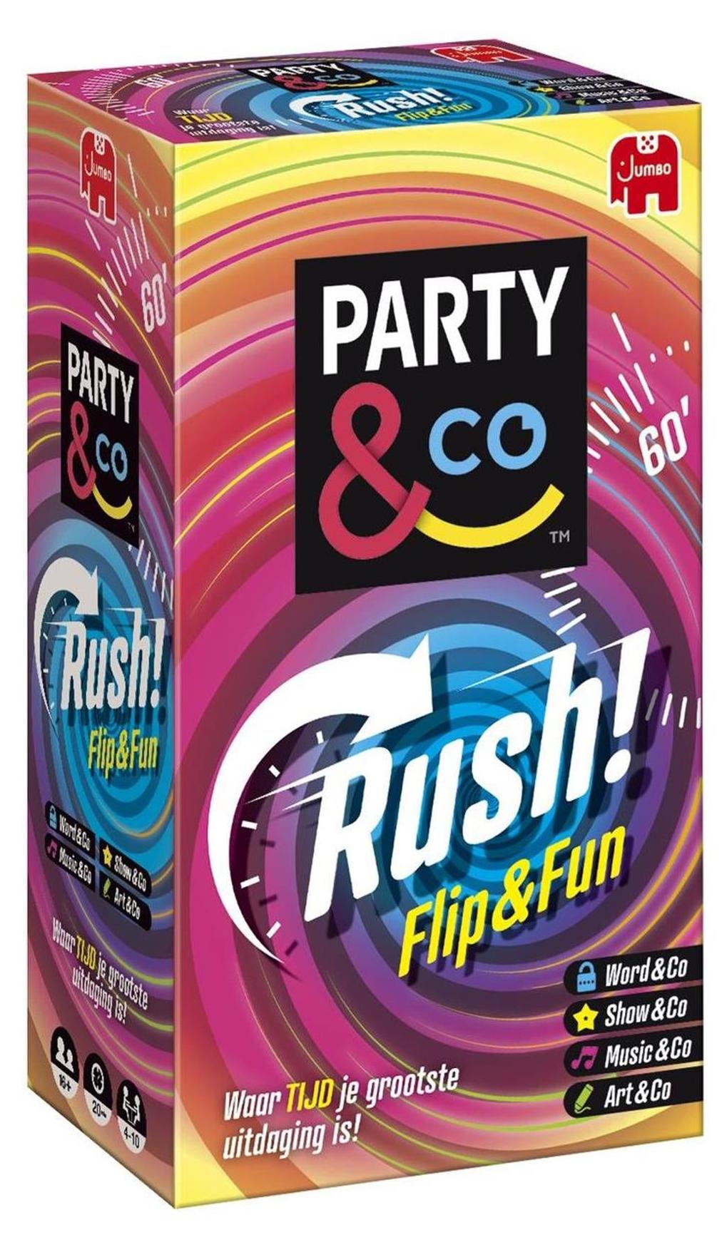 Jumbo Party & Co. - Rush, Partyspiel für Erwachsene, Ab 14 Jahren, Partygame, Brettspiel große Gruppe 610-3022