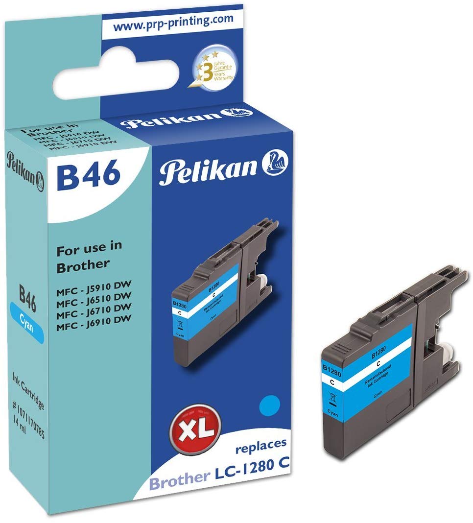 Pelikan B46 Cyan - vysoká (XL) výťažnosť - 1200 strán - 1 kus(y) - jedno balenie