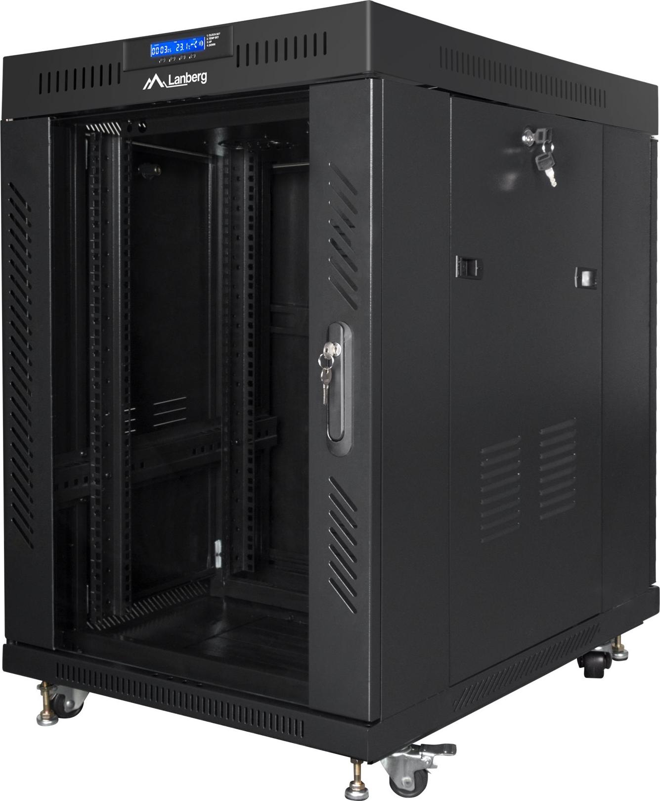 Lanberg 19" 15U 600X800 Schwarz Glas Tür Lcd Lanberg Rack FF01-6815-12BL