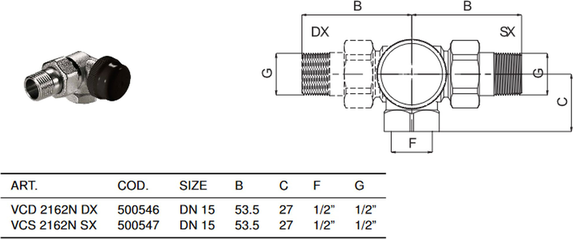 Ivar Winkeleck links 1/2 Zoll VCS 2162 N SX : Winkeleck links 1/2" Ausführung: Winkeleck links 1/2"