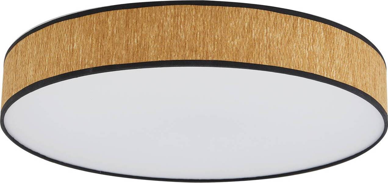 Lindby LED-Deckenleuchte Jutis, beige, Seetang, Ø 50 cm 10031191