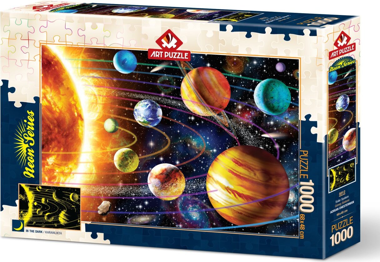 Weltraum-Puzzle 1000 Teile – Sonnensystem-Motiv, 70x50cm, Für Erwachsene