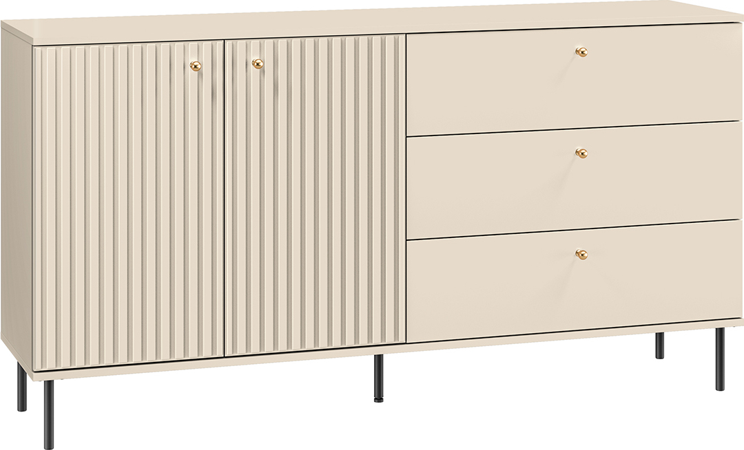 Buffet Nova mit 3 Schubladen und 2 Türen, Beige, 160cm