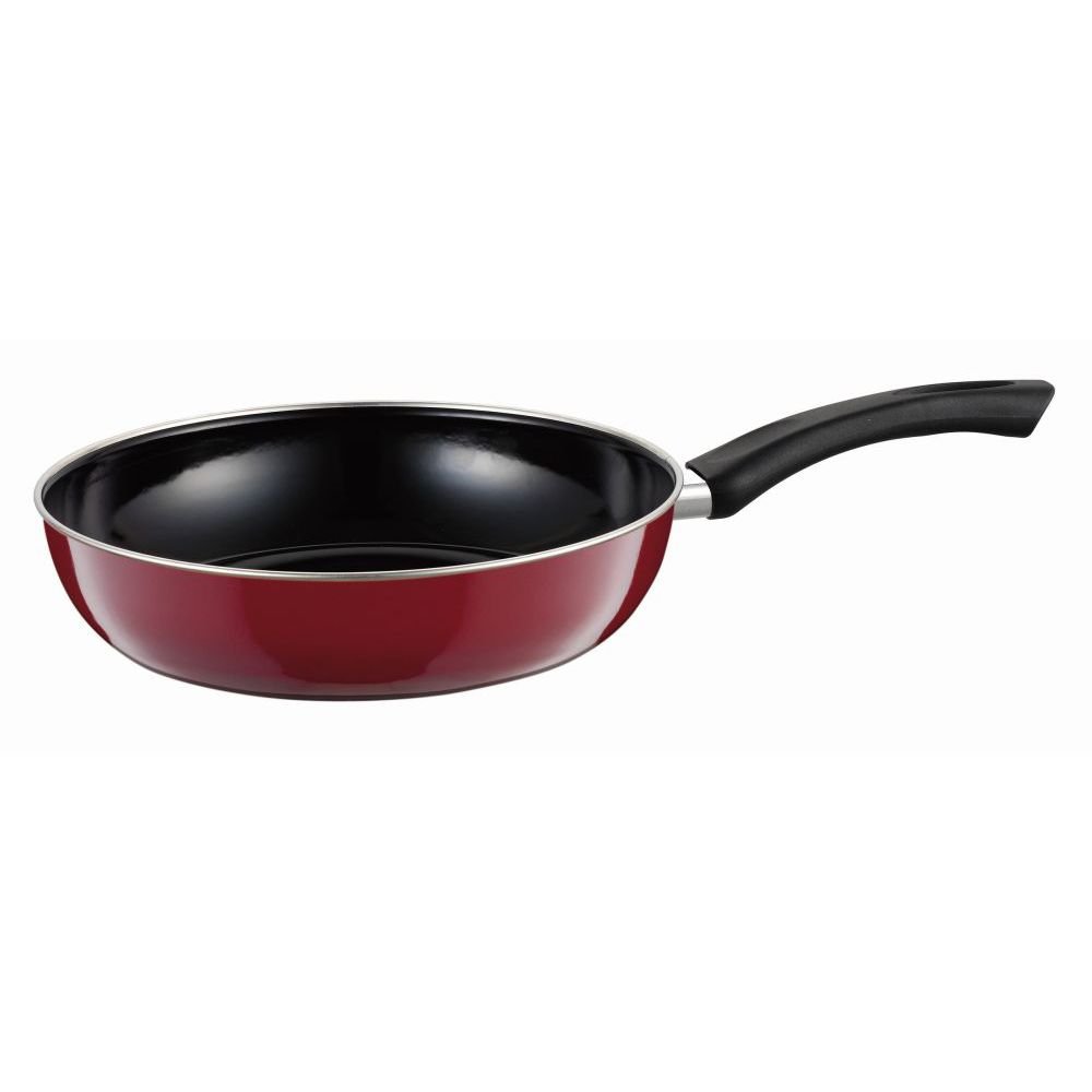RIESS 0057-008 RIESS Emaille Pfanne Nouvelle extra stark 28 cm, Rosso / Bratpfanne