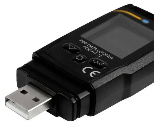 PCE Instruments PCE-HT 72 PDF-Datenlogger 0% rF..100% rF ±0,1% rF|Mess/Speich. 2s bis 24h|20010 Messwerte|MB -30..60 °C