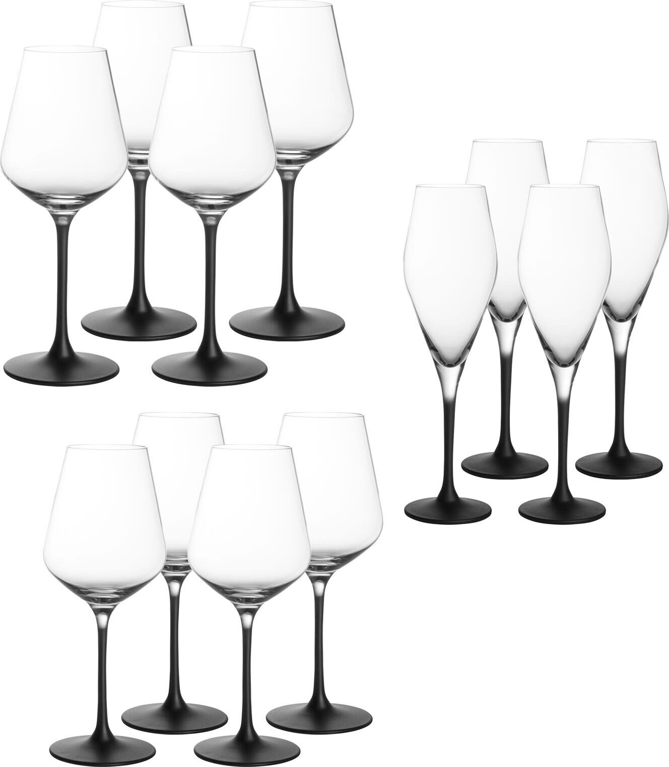 Villeroy & Boch Manufacture Rock Wein-/ Sektgläser 12-teilig