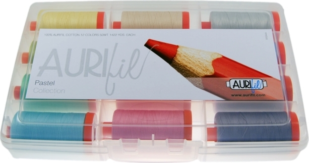 Aurifil SRL AURIfil The Pastel Collection Stärke 50, 12 Farben auf 1300m-Spulen AC50PA12