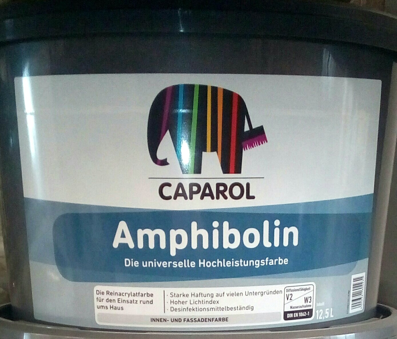CAPAROL Farben Caparol Amphibolin Fassaden- und Wandfarbe, weiß, 12,5 Liter