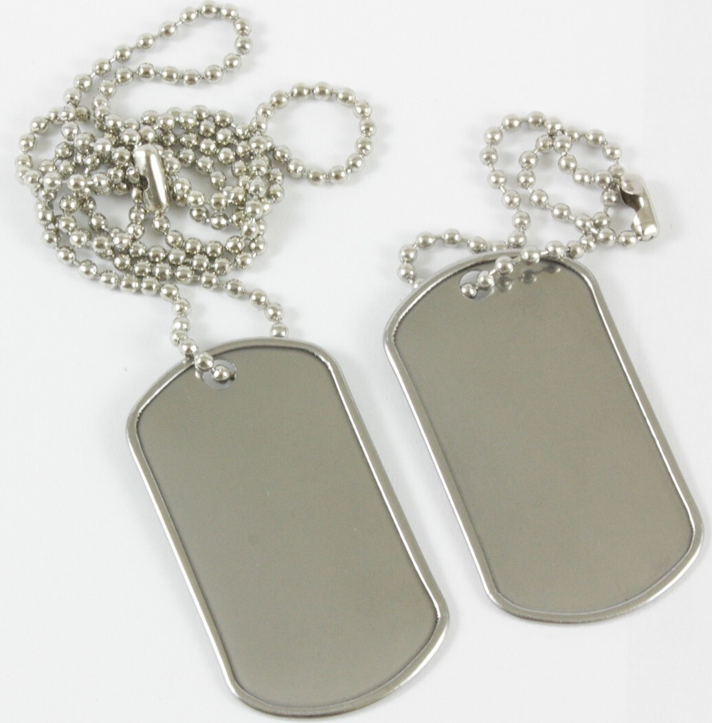 INFINIONLY Herren Dog Tag Halskette – Edelstahl, Doppel-Anhänger, 60 Cm, 26,2 G, Kreatives Design