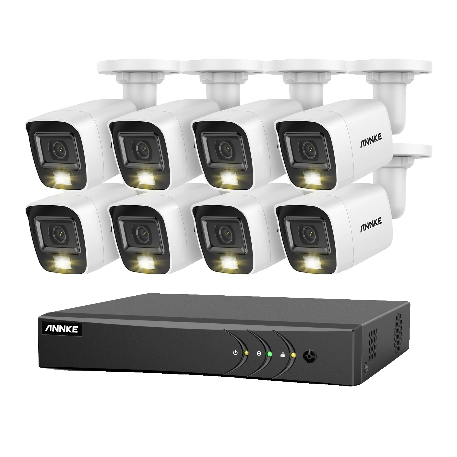 bezpečnostný kamerový systém 1080P, 8 kamier, vodotesný IP66 , 8 kusov (bez kábla)-b, žiadny