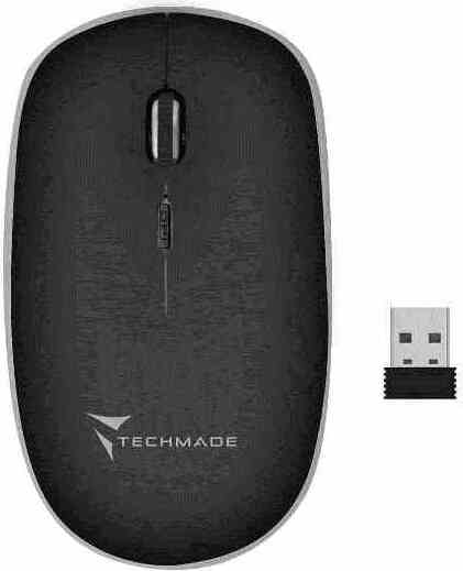 TECHMADE bezdrôtová technická myš čierna