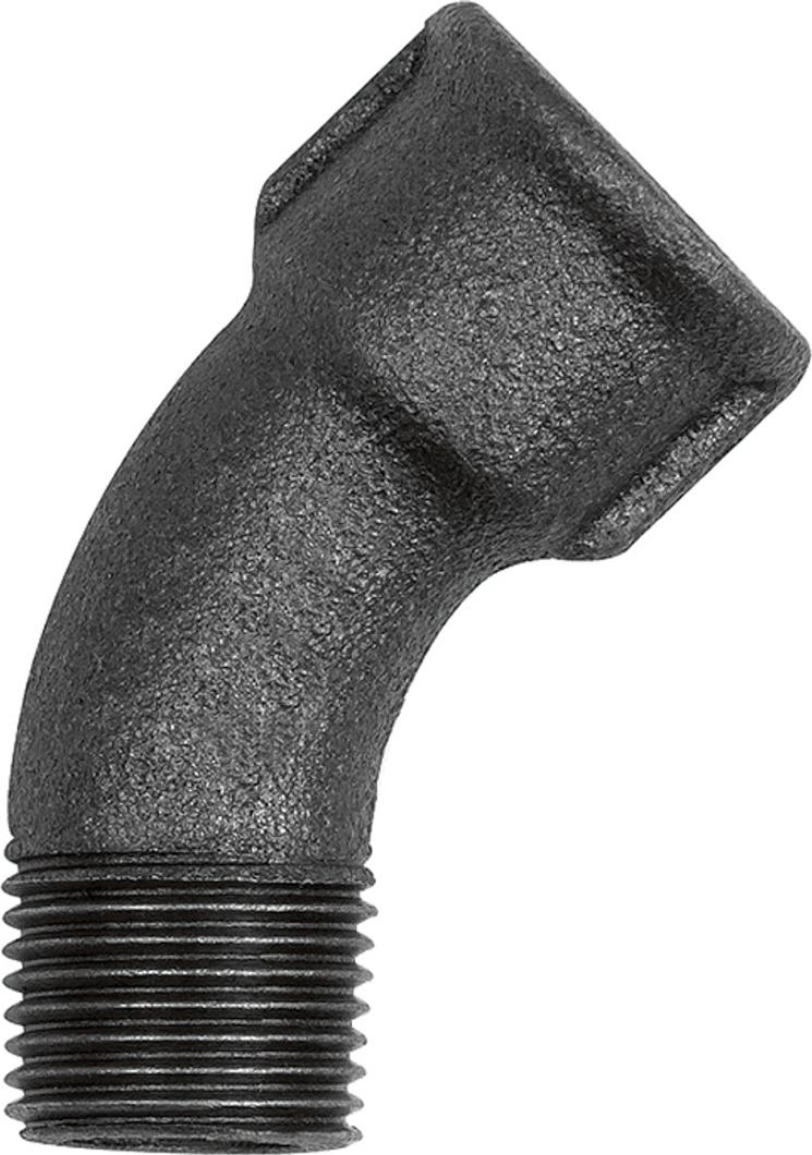 Riegler Bogen 40, 45°, Rp 3/4 i., R 3/4 a., Temperguss schwarz TFB 40-34-S