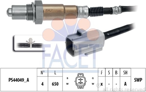 1 Lambdasonde FACET 10.8373 Italy - OE Equivalent für FIAT SUZUKI, vorne