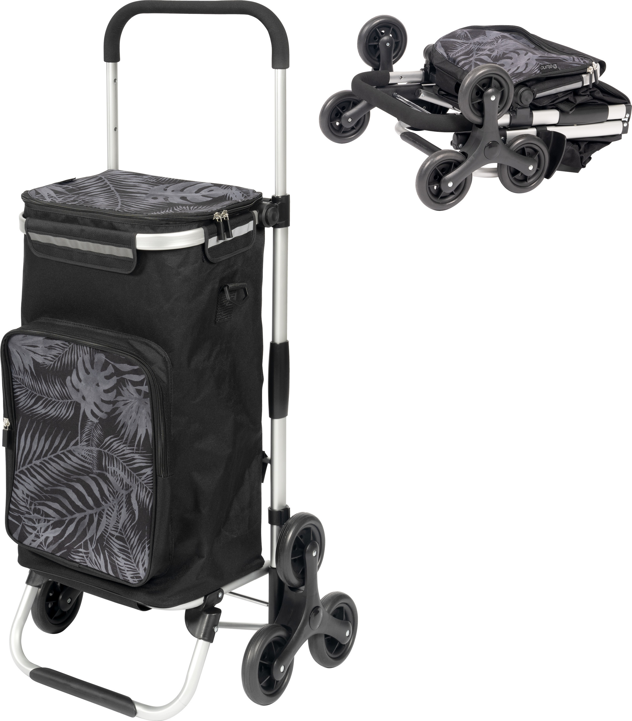 JTYX Chariot à Provisions Pliant 8 Roues - Alliage Aluminium Léger Et Robuste