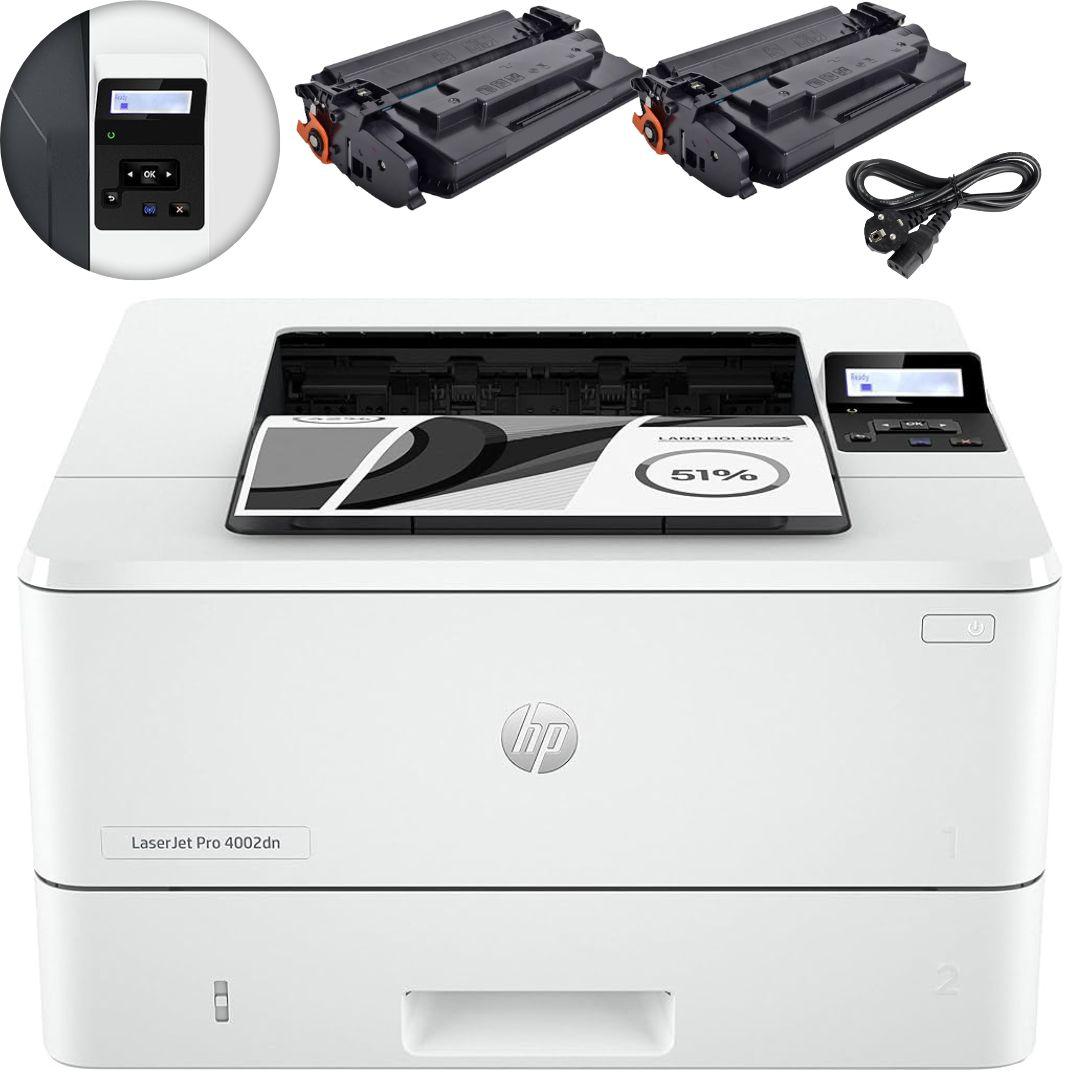 HP LaserJet Pro 4002dn Schwarzweiß-Laserdrucker + 2 XL-Tonerkartuschen 149X