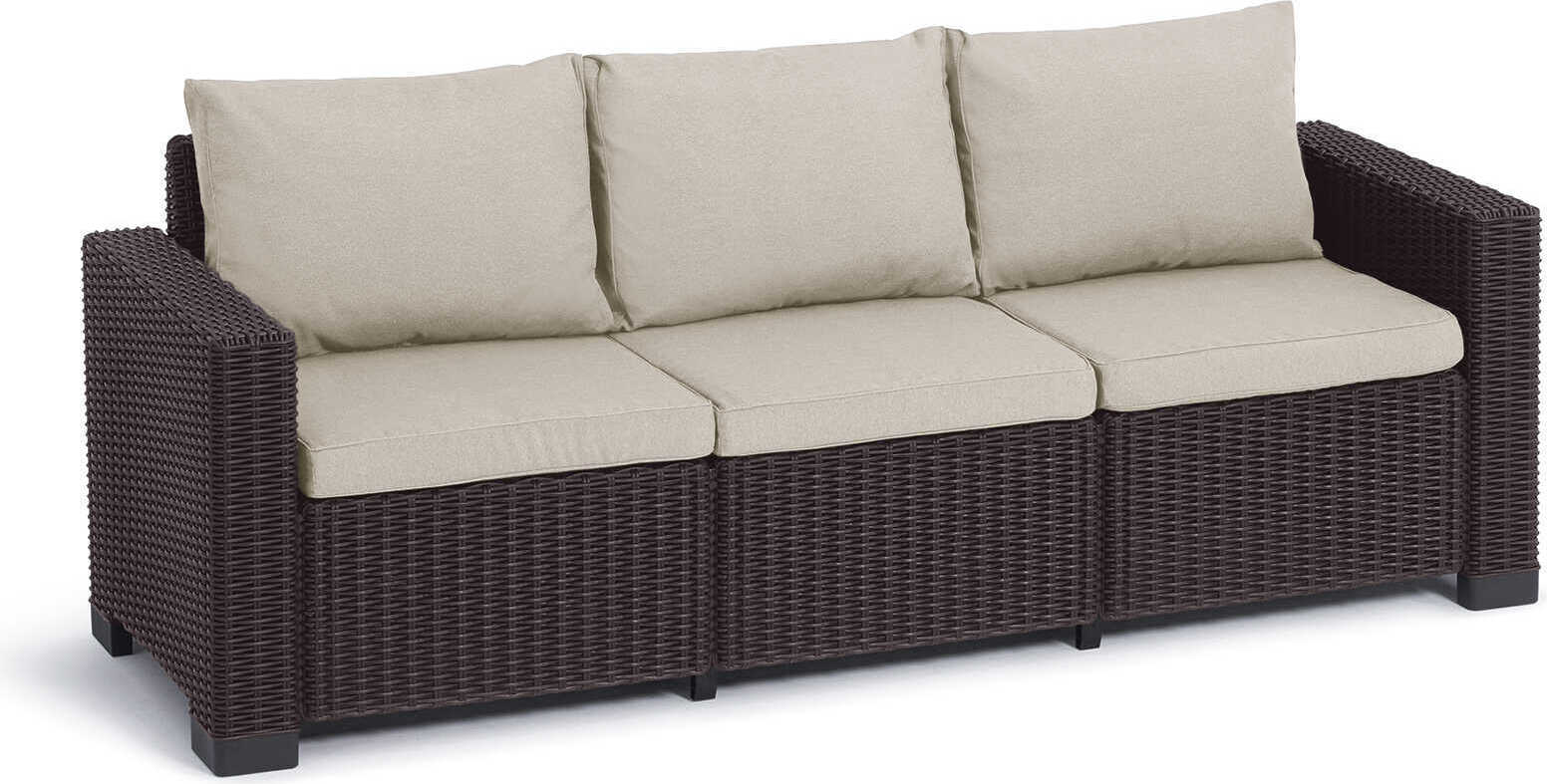KETER Záhradná pohovka FLORIDA 3 seater | hnedá