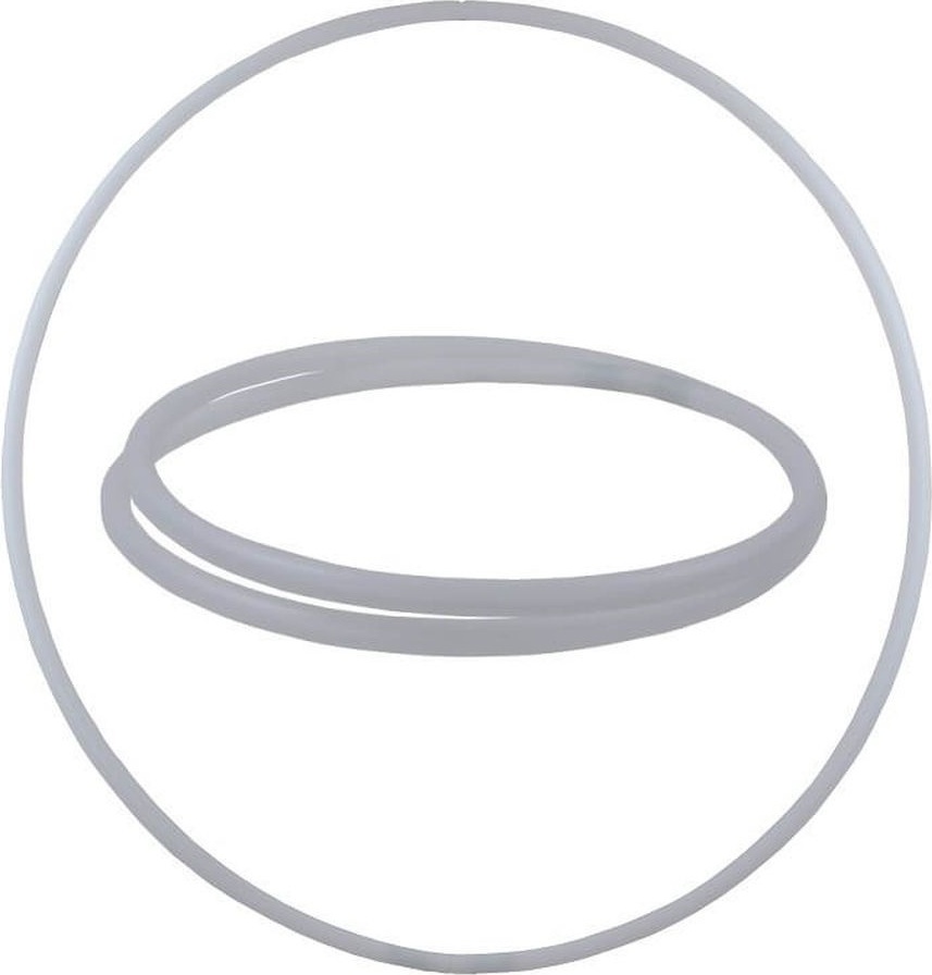 Hoopomania Faltbarer Hula Hoop, HDPE-20mm, Weiss (milchig), Ø95 cm