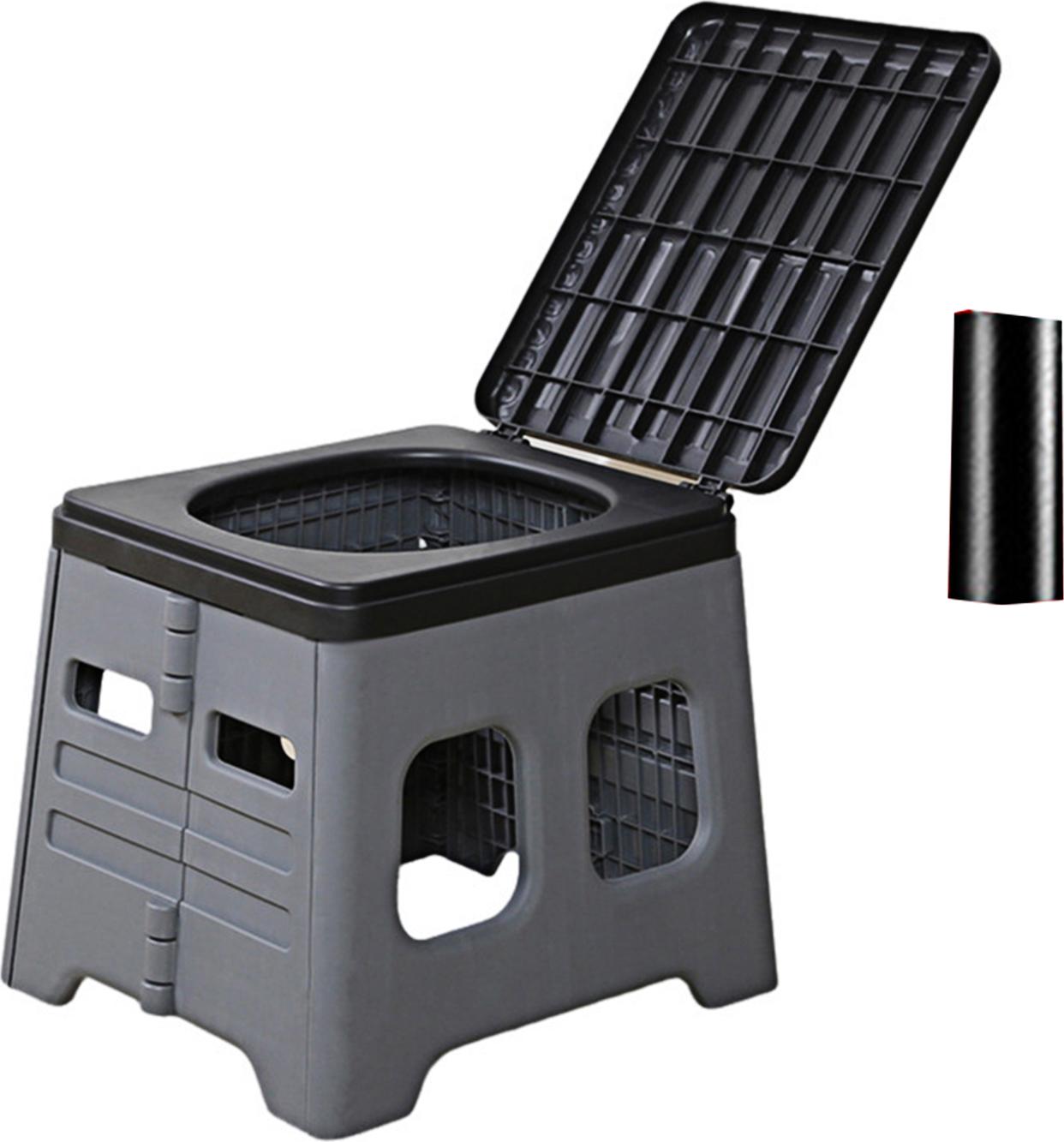 Bremen Tragbare Toilette für Camping im Freien mit Tasche, Mehrzweck-Klapptoilette mit Deckel, Kinder- und Erwachsene-Auto-Nottoilette, zusammenklappbares Reisetöpfchen 4472406